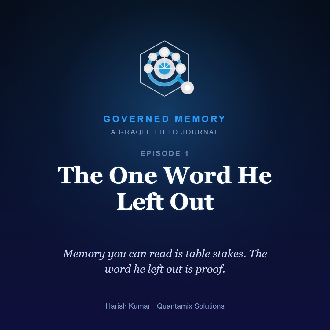 Governed Memory episode 1